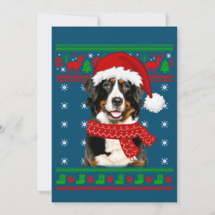 Convites Cachorro da Montanha Bernesa Suéter Feio Natal Cac