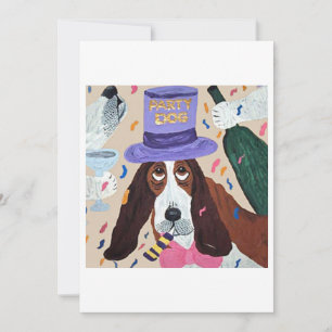 Convites Cachorro de Festa Basset Hound