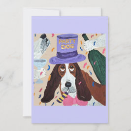 Convites Cachorro de Festa Basset Hound