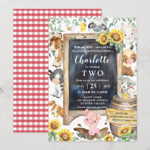 Convites Cachorro de Girassol Animais de Criação