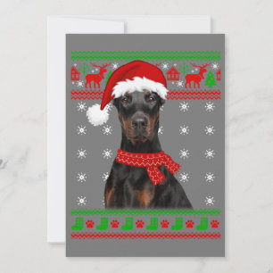Convites Cachorro Doberman Suéter Feio Natal Cachorrinho Am