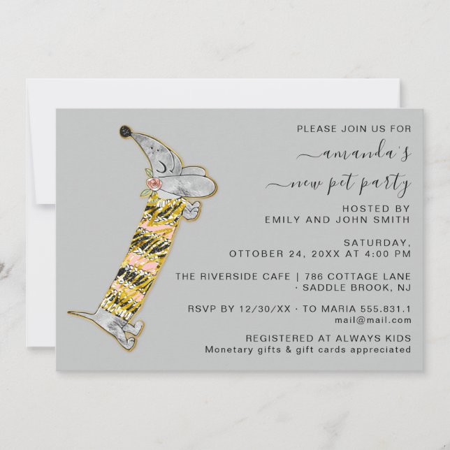 Convites Cachorro Fofo Doce Festa de Nova Pet Casa Festa Ci (Frente)