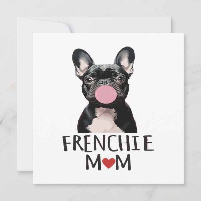 Convites Cachorro francês fofo (Frente)