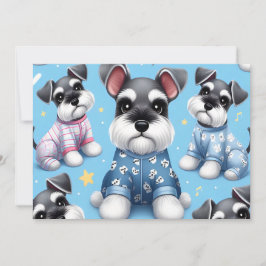 Convites Cachorro Gelado Do Padrão Animal Schnauzer