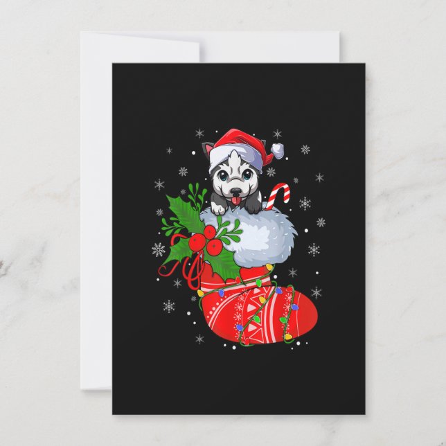 Convites Cachorro Malamute Engraçado No Alasca Em Meias De  (Frente)