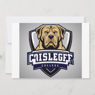 Convites Cachorro Mastiff: Logotipo da Faculdade