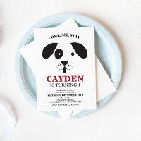 Cachorro preto e branco Aniversário