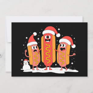 Convites Cachorro Quente De Natal Chapéu Do Papai Noel Bone
