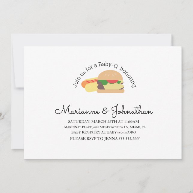 Convites Cachorro quente do gravador de CHURRASCO minimalis (Frente)