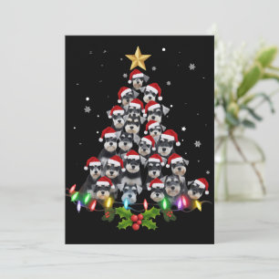 Convites Cachorro Schnauzer Árvore de Natal Pet Animal de N