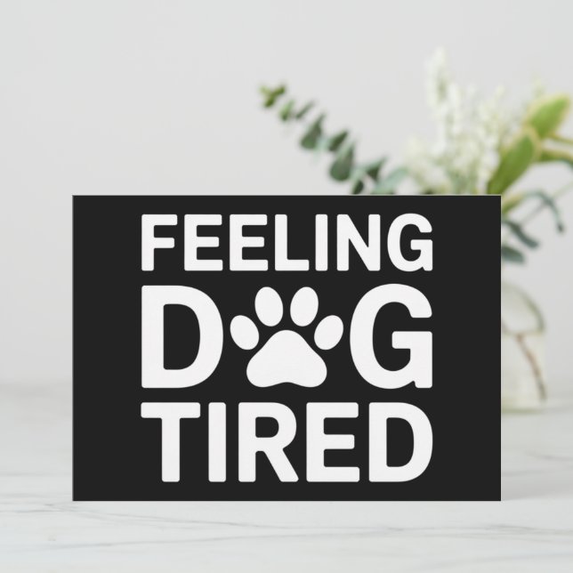 Convites Cachorro se Sentindo Cansado (Em pé/Frente)