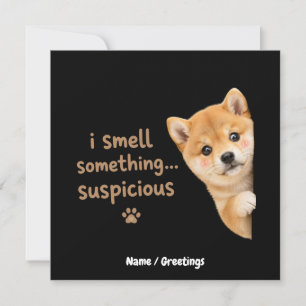 Convites Cachorro Shiba Inu Fofo Citação de Cheiro Engraçad