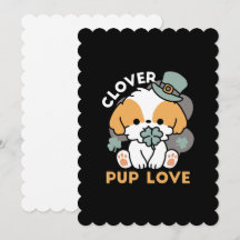 Cachorro Sortudo com Trevo – Presente do Dia de Sã