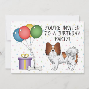 Convites Cachorro Vermelho E Branco - Aniversário