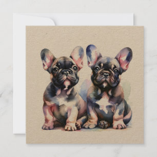 Convites Cachorros bonitos de Bulldog Francês