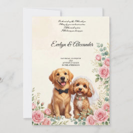 Convites Cachorros Fofos de Casamento