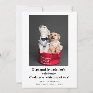 Convites Cachorros Fofos e Divertidos Dizendo Feliz Natal n