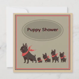 Convites Cachorros Franceses da Família dos Cachorros -