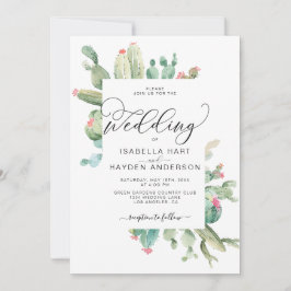 Convites Cacto Boho Cactos Deserto  Suculentas Casamento 