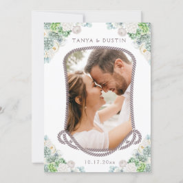 Convites Cactos Floral Crânio Russo Ocidental Salvar A Data