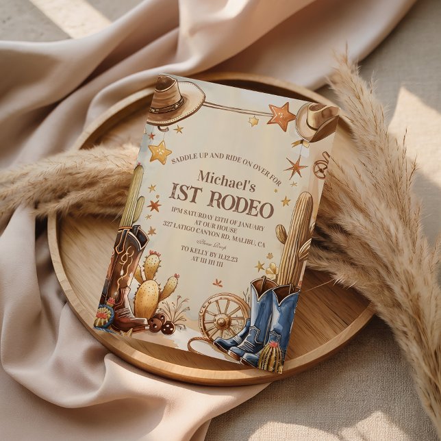Convites Cactus Desert 1st Rodeo Party (Criador carregado)