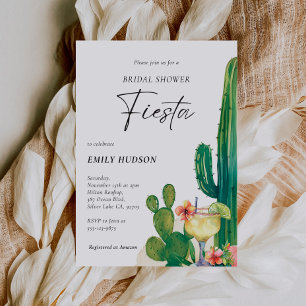 Convites Cactus Fiesta Floral Chá de panela