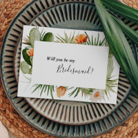 Cactus Floral Desert Bridesmaid Proposta