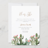 Cactus Floral Succulent Ele ou Ela Revelam Sexo