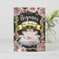 Cadeira Princesa Rosa Rosas e Borboletas Aniversár