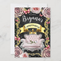 Cadeira Rosa Rosas Borboletas 15 15 Quinceañera