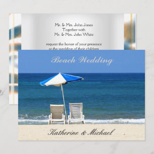 Convites Cadeiras Elegantes para Casamento na Praia