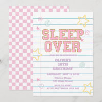Caderno com remendo de universidade de sleepover