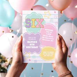 Convites Caderno de aniversário com remendo pastel de veter