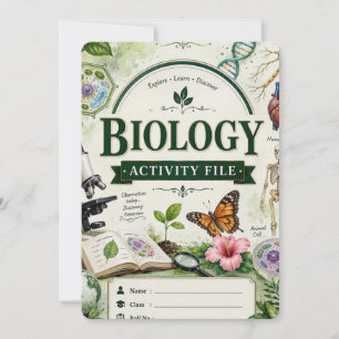 Convites Caderno de Projeto de Biologia Personalizado Vin