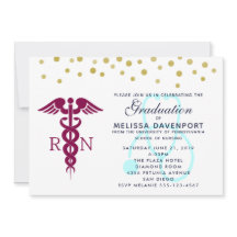 Caduceu Elegante e Graduada em Enfermagem com Este