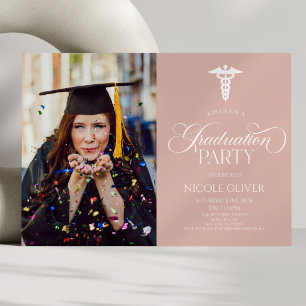 Convites Caduceu Médico Elegante Personalizado para Formatu