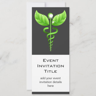 Convites Caduceus Alternativo Medicamento Evento Holístico