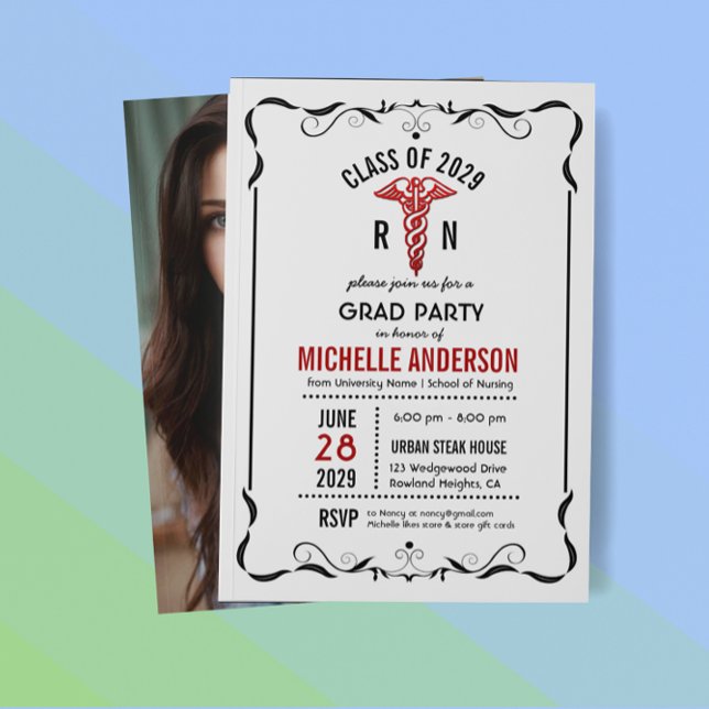 Convites Caduceus - Símbolo da Faculdade de Medicina Gradua (Criador carregado)