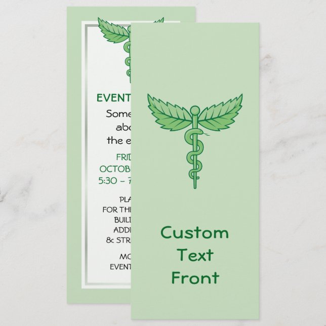 Convites Caduco com folhas (Frente/Verso)