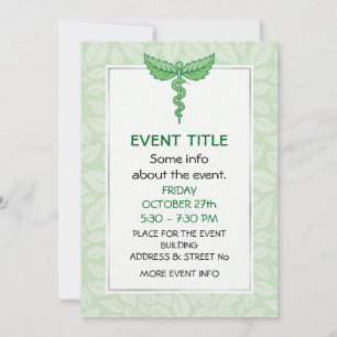 Convites Caduco com fundo de folhas