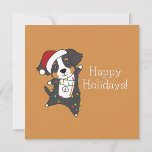 Convites Cães Berneses Feliz Natal Alegre Natal