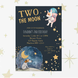 Convites Cães bonitos no segundo aniversário dos meninos da