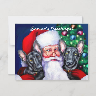 Convites Cães German shepherd Santas BLK