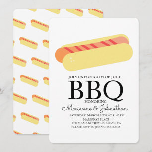 Convites Cães Quentes de Cookout de CHURRASCO de Piqueniqu