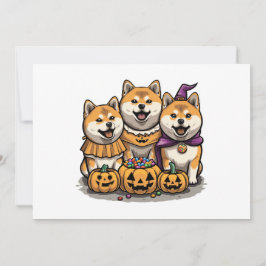 Convites Cães Shiba Inu Halloween