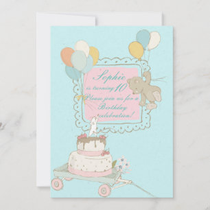 Convites Cães voadores e pássaros- Crianças Aniversário