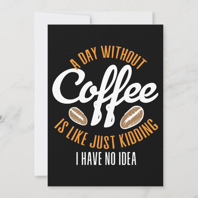 Convites Café Ao Longo De Um Dia Sem Café Sem Ideia (Frente)