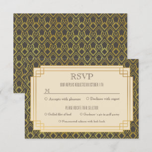 Convites Café Art deco rsvp