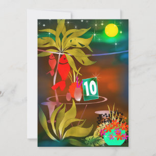 Convites Café bar da praia de verão, coquetel noturno moo