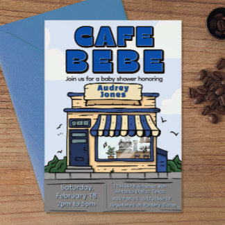 Convites Cafe Bebe - Chá de Bebê Tema Café